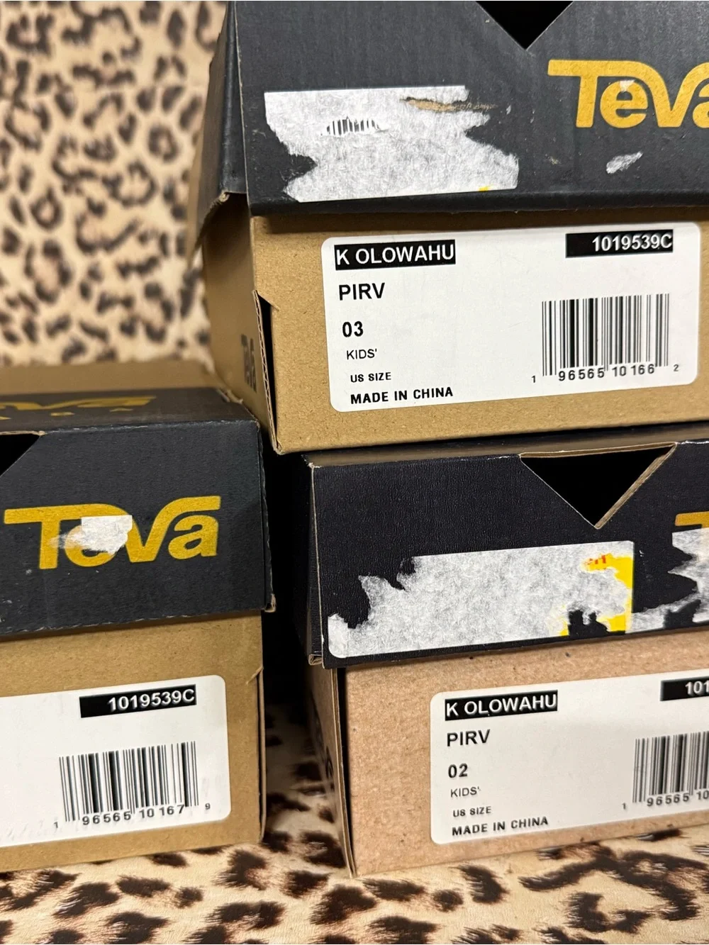 Teva Black Sandals with Pink and Blue Straps size 3